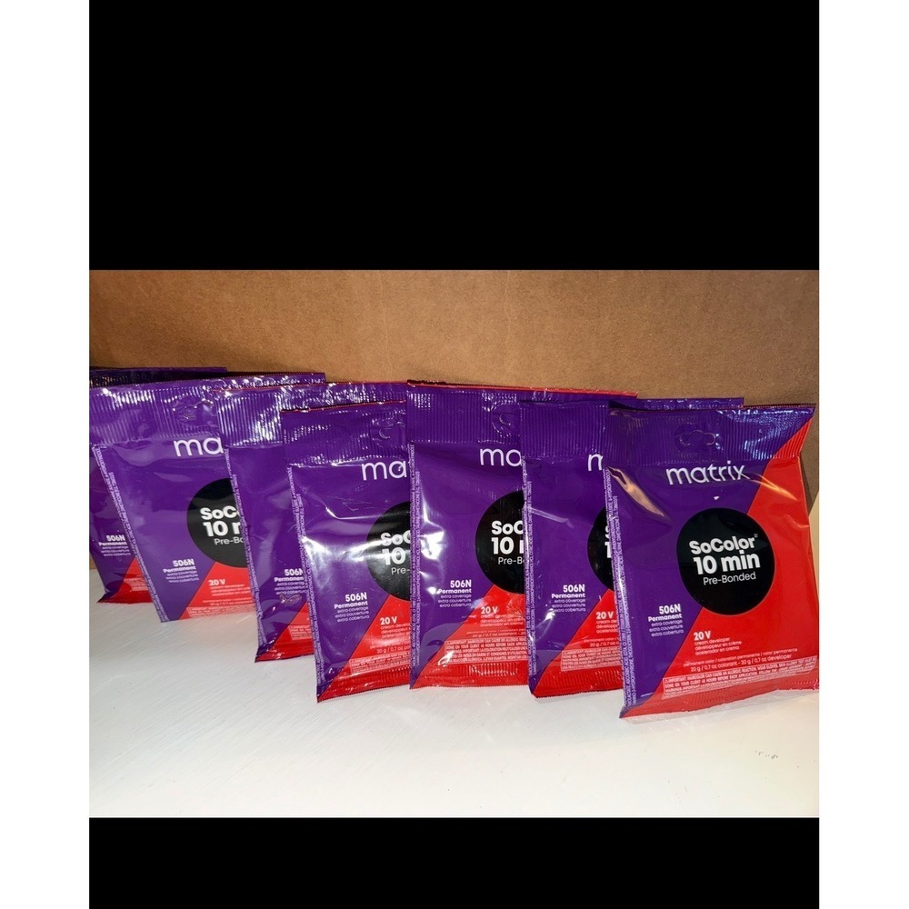 Matrix SoColor 10 Min Pre-Bonded Permanent Hair Color 506N 20V 6 Packets